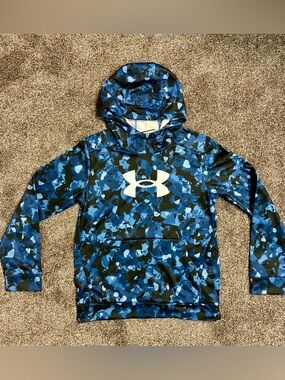 Under Armour Blue & Black Camo Fleece Hoodie